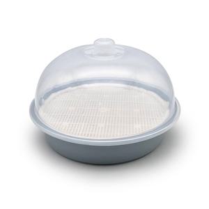 (무료배송+한국산) 원형전자렌지찜기벌크_그레이/원형전자렌지찜기벌크_그레이