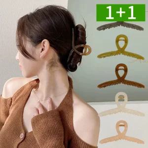 [1개+1개] 꼬임 왕집게핀 머리핀 올림머리 반묶음 여성 빅 긴머리 헤어핀 집게핀