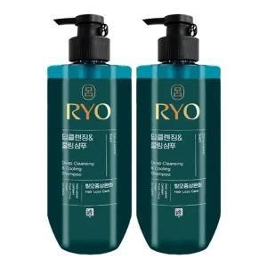 려 청아 딥클렌징 앤 쿨링 샴푸 592ml x2