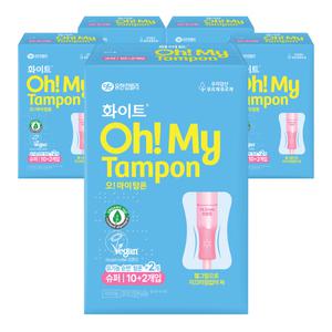 화이트 오마이 탐폰 슈퍼 (10+2)개입 5개