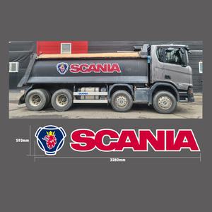 스카니아 덤프 딥퍼 적재함 레터링 로고 대형 3M 실사출력 스티커