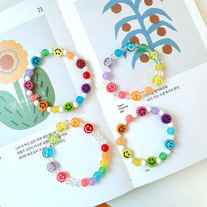 맘아트 DIY 스마일 비즈 무지개 팔찌 만들기 키트 비즈공예