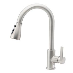 거위목 주방 수전 회오리토수 싱크대 씽크대 수도꼭지 무광 니켈 3WAY