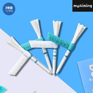 [3묶음]2024 마이에이밍 에이밍티/골프티[화이트][12개입]
