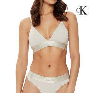 [Calvin Klein]CK 캘빈 클라인 언더웨어 라이틀리 라인드 트라이앵글 브라렛 브라탑 QF7994E-PEA