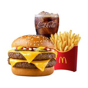 [맥도날드] 더블 쿼터파운더 치즈 세트