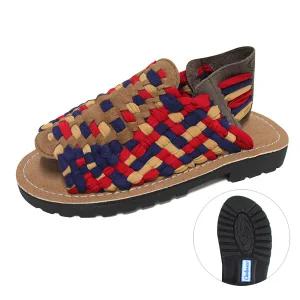 츄바스코 아즈텍 남자 여자 샌들 슬리퍼 레드네이비커피 S130002-1