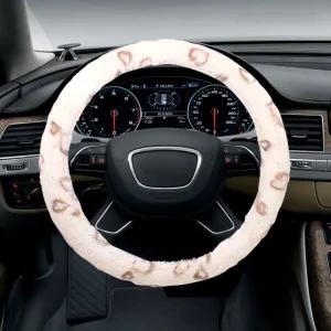 평화자동차 시크릿 러블리 겨울 핸들커버 380mm 전용 극세사 겨울용 핸들 카바