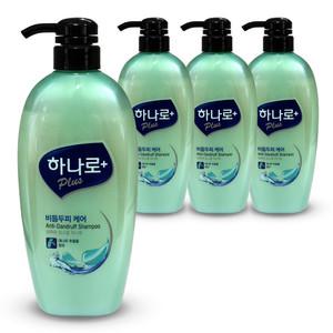 애경 하나로 플러스 비듬 두피 가려움 케어 샴푸 린스 겸용 680ml 4개