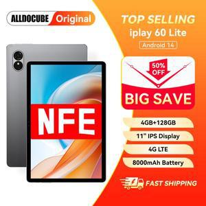 Alldocube iPlay 태블릿, 안드로이드 14, 4GB + 8GB RAM, 128GB ROM, 4G 듀얼 SIM 카드, 무료 충전 헤드, 6
