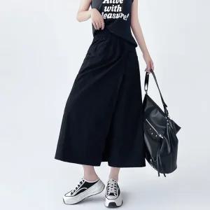 [ 9900원샵 ] RT-564A/ 치마바지 롱스커트 허리밴딩 h라인 옆포켓 여성의류 7부 8부 바지 여름