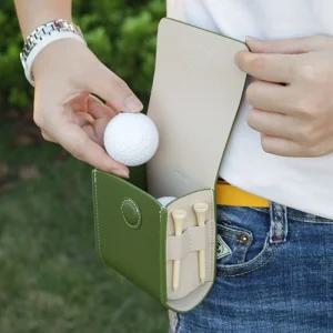 가죽 골프공 케이스 볼파우치 골프티 볼케이스 주머니/골프/허리/공/백/골프볼/파우치/벨트/허리/색/골프장