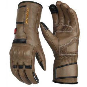 클래식 바이크 열선 방한 오토바이 가죽 클래식바이크 갈색