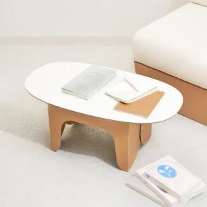 미니 좌식 간이 보조 테이블 거실 사이드 다과 밥상 찻상 페이퍼팝 종이 가구 수수 소반