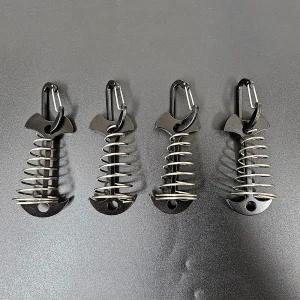 캠핑 데크팩 블랙 10P 오징어팩 데크 카라비너 데크용 텐트 고정핀 텐트팩