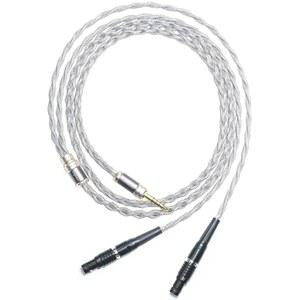 FSIjiangyi 6N 단결정 실버 헤드폰 케이블 포컬 유토피아 3.5mm 4.4mm 밸런스 하이파이 오디오 업그레이드 케이블(4.4mm 플러그)