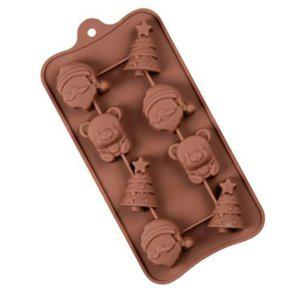 고품질 크리스마스몰드 산타 트리 초콜릿 다용도 실리콘몰드 레진공예 귀여운몰드 감성소품 (WFJ14RQ)