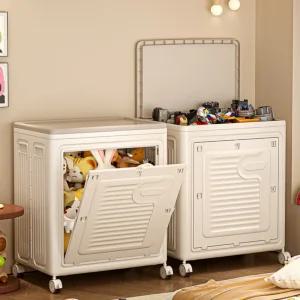 수납하마 앞면 오픈 150L 접이식 리빙박스 옷 이불 정리함 이동바퀴 멀티박스