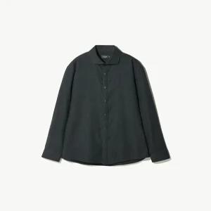 [STCO] 하운드투스 체크 면 플란넬 셔츠_그린 (클래식핏)-SDSVD52CCE