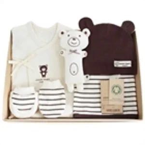 [보리보리/스윗하트]SWEETHEART ORGANIC 스윗하트 오가닉 브라운곰 신생아 선물세트