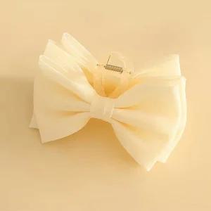 리본 집게핀 블링쉬폰 3컬러 13cm 헤어핀 머리집게/리본핀/반묶음/머리핀/머리/집게/자동핀/집게삔/헤어핀