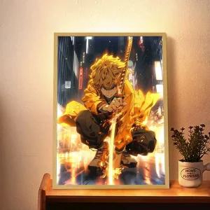 귀멸의 칼날 액자 탄지로 젠이츠 시노부 네즈코 무드등 LED