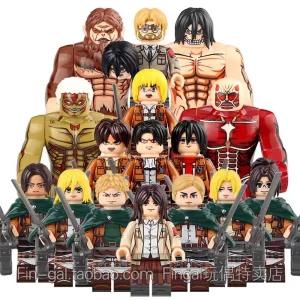 진격의거인 레고블록 피규어 리바이 거인 미니어처 호환