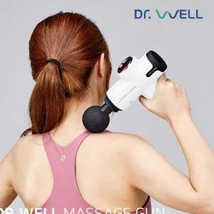 닥터웰 무선 진동 핸디형 마사지기 마사지건 파우치 증정 화이트