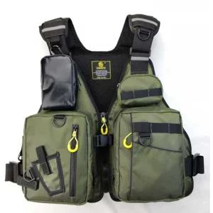 낚시 구명조끼 갯바위 고부력 루어 조끼 멀티 포켓 낚시조끼(프리사이즈)-그린