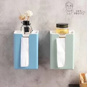 무타공 벽부착 티슈랙 뽑아쓰는 행주 롤비닐 걸이 무타공 벽부착 티슈랙