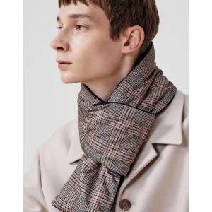 갤러리아 DBMU5F955W3 닥스 남성 브라운 체크 구스다운패딩 머플러