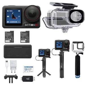 DJI 오즈모 액션5 프로 대여 + 배터리삼각대3시간촬영가능 방수하우징 부력봉  호핑투어,스노우쿨링용  수중방수 전국 인천 부산 김해공항 사비캠 고프로렌탈 액션캠