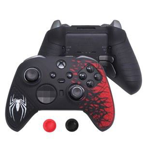 Xbox 엘리트 시리즈 2 코어 무선 게임 컨트롤러용 비우엔 미끄럼 방지 실리콘 케이스 커버, 엄지 그립 캡이 있는 2용 소프트 고무 프로텍터