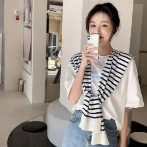 뜨개탑 숄 케이프 숄카라스카프 시즌 스트라이프 (484II)