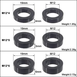 HEPPE 자전거 스루 액슬 와셔 M12 M15 스페이서 MTB 도로 허브 튜브 샤프트 꼬치 0.5mm 3mm 4mm 6mm 두께