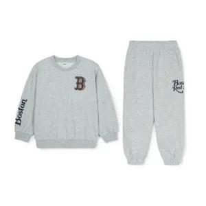 MLB키즈트레이닝세트 TQK 7AS2V0646-43MGL 바시티 기모 맨투맨 세트 보스턴 레드삭스