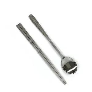 스텐 파도문양 수저 저분세트 젓가락 스텐젓가락 수저세트 숟가락 스텐수저세트