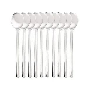 업소용 스텐 숟가락 10P 세트 스틸 민자 급식 스푼 (WE350A7)