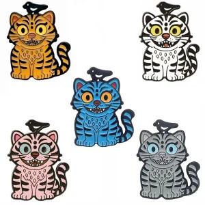 까치호랑이 호작도 민화 캐릭터 핀타입 호랑이 뱃지