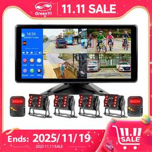 화물차 블랙박스 AI 스마트 사각지대 레이더 BSD 경보 모니터 4CH 트럭 버스 SUV 자동차 DVR 레코드 오디오 방수 IR 카메라 PCs AHD1080P 10 36 인치