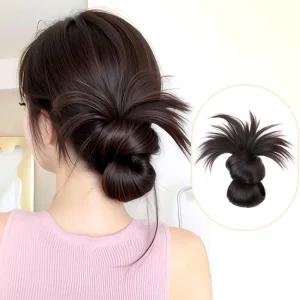 가시번 꽁지머리집게핀 헤어피스 풍성한 로우번머리끈 반묶음가발 집게 자연스러운 여신