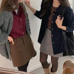 [코코블랑] 딥무드 코듀로이 셔츠