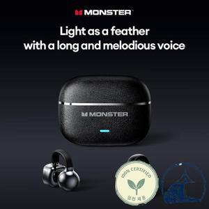 Monster MQT65 OWS Bluetooth 6.0 이어폰 HiFi 음질 HD 통화 무선 헤드폰 클립 차단 스포츠 버드