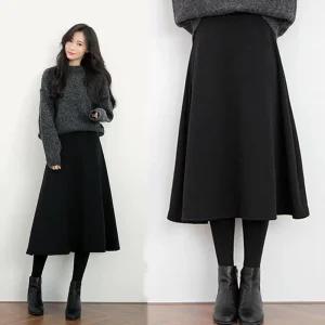 오네어 융 기모 롱 치마 레깅스 여성의류