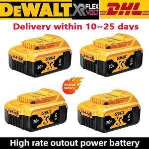 100% 정품 20V 6.0Ah MAX 배터리 전동 공구 교체용 배터리 (디월트 DCB184 DCB181 DCB182 DCB200 20V 5A 6A