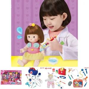 유아 캐릭터 인형 병원놀이 역할놀이 인형놀이/가방/세트/의사/소꿉놀이/청진기/주사/어린이/아동/장난감