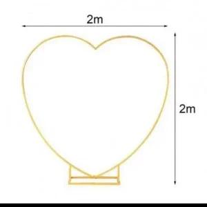 금색 하트 풍선포토존 웨딩 클라우드 결혼식 프로포즈 장식