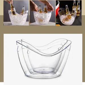 [골드스마일]캠핑 투명 아이스버킷 12L 와인 샴페인 보냉 얼음통 보냉통 쿨링통