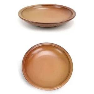 도자기팬 내열 도자기 전골접시 찜 무침 접시 29.5cm 3호 황토 도자기전골팬