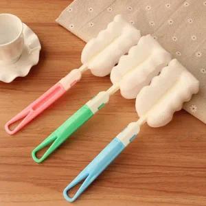 [골드스마일]젖병 및 유리컵 세척용 스펀지 세척솔 거치형 세척 브러쉬